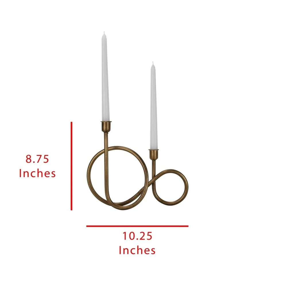 NEW Brass Sculpture Taper Candle Holder - Picture 4 of 4